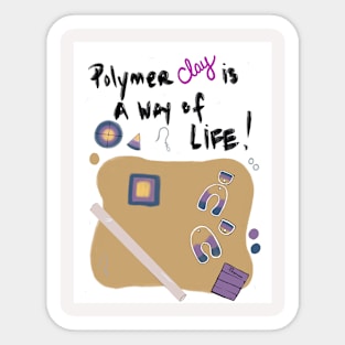 Polymer Clay Merch Sticker